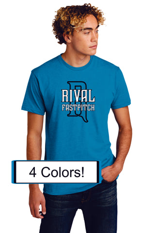 Rival Fastpitch Unisex BIG LOGO Tee- matte and glitter