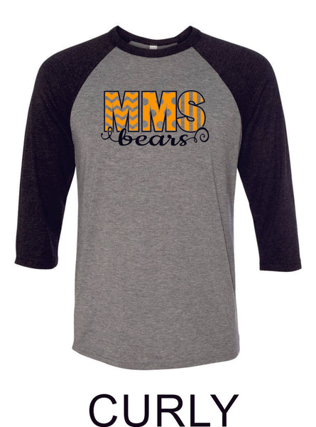 Mesa MS Raglan Unisex T-Shirt- 3 designs- Matte or Glitter