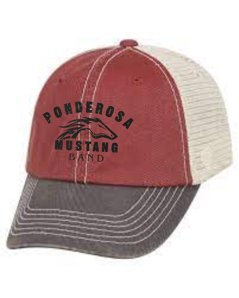 Pondo BAND Distressed Trucker Hat- 2 Colors