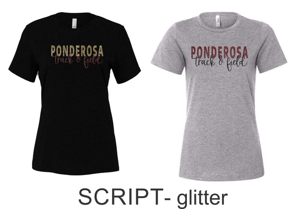 Pondo FAN Track & Field Ladies Bella Canvas Tee- 4 designs