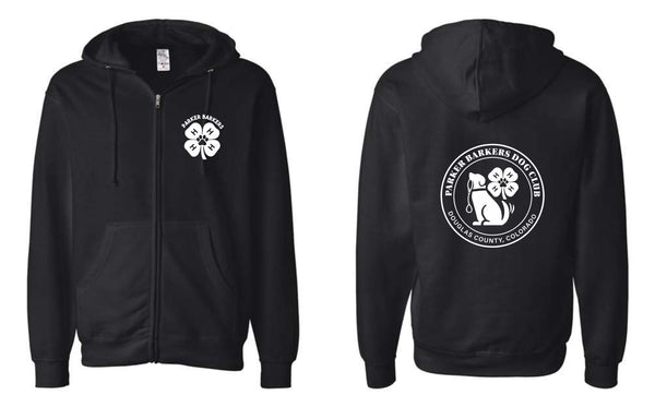 Parker Barkers Zip Up Hoodie- 3 designs