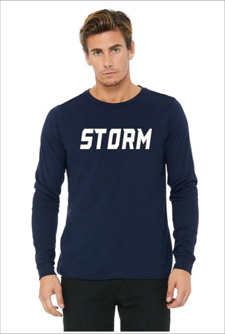 Storm Baseball Unisex Long Sleeve Tee-Matte or Glitter