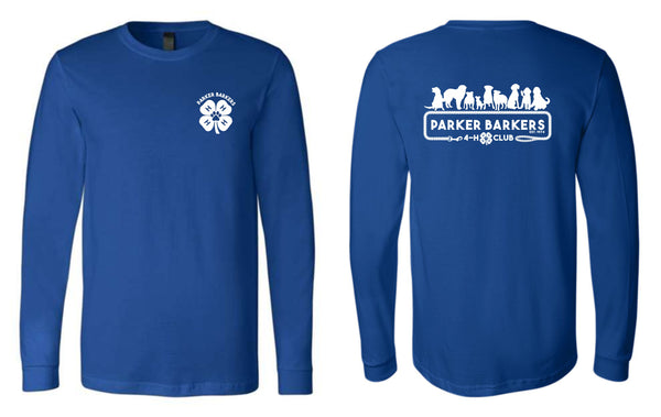 Parker Barkers Unisex Long Sleeve DOGGIES Tee