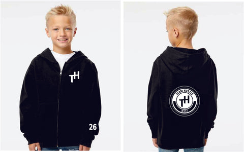 Team Hustle West Youth Zip Up Hoodie- 3 Designs
