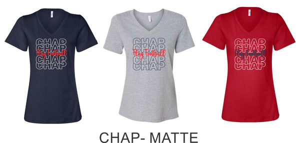 Chap Flag Football Ladies Tee- 4 design choices