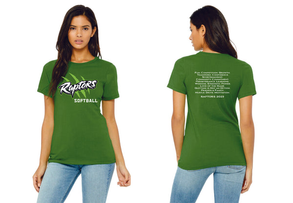 Raptors Softball 2023 Tee- Ladies and Unisex Sizes