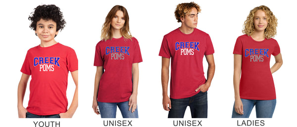 Creek Poms CREEK Tee- matte and glitter