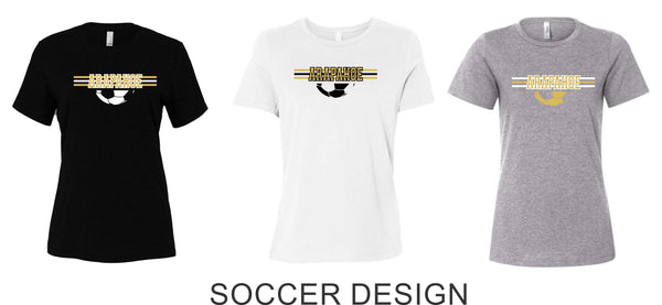 AHS Soccer Ladies Bella Canvas Tee-4 Designs