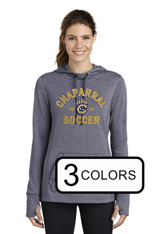 Chap Soccer Ladies Wicking Fleece Hoodie- Matte or Glitter