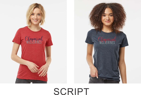 Wolverines Ladies Tee- 3 designs- matte or glitter