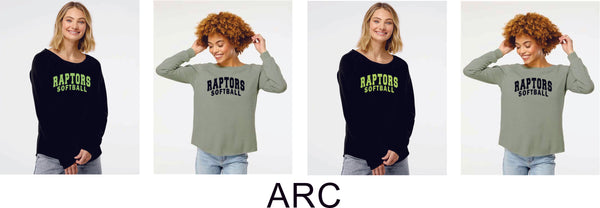 Raptors Softball Ladies Crewneck Sweatshirt