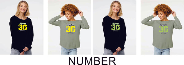 Raptors Softball Ladies Crewneck Sweatshirt
