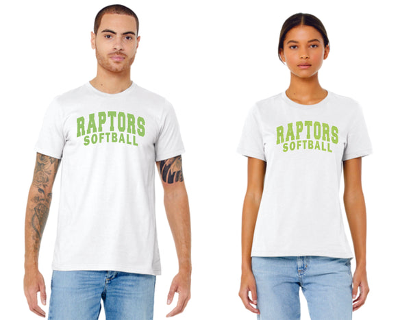 Raptors Softball ARC Tee- Ladies and Unisex Sizes