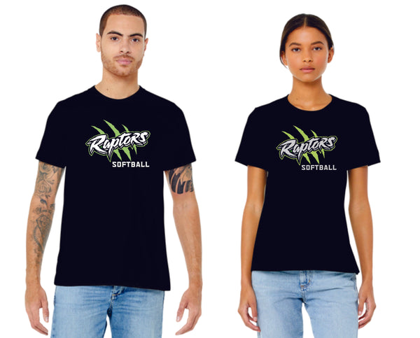Raptors Softball LOGO Tee- Ladies and Unisex Sizes