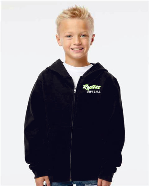 Raptors Softball Full Zip Hoodie- Adult and Youth