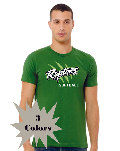Raptors Softball LOGO Tee- Ladies and Unisex Sizes