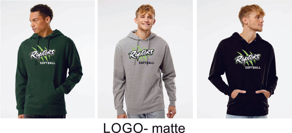 Raptors Softball Hoodie- Adult and Youth