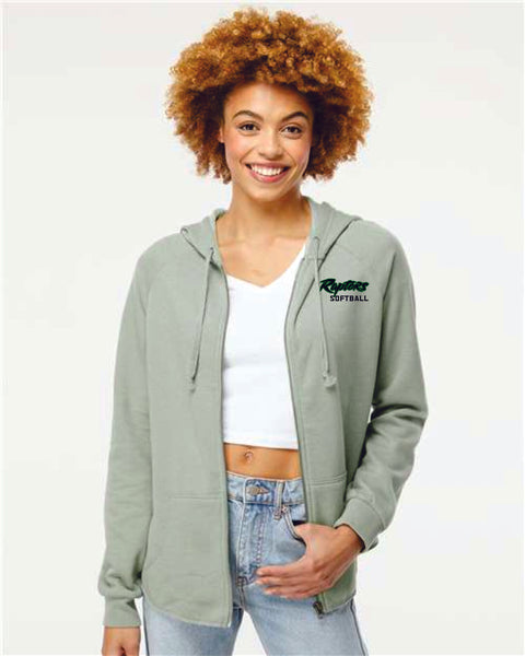 Raptors Softball Ladies Full Zip Hoodie