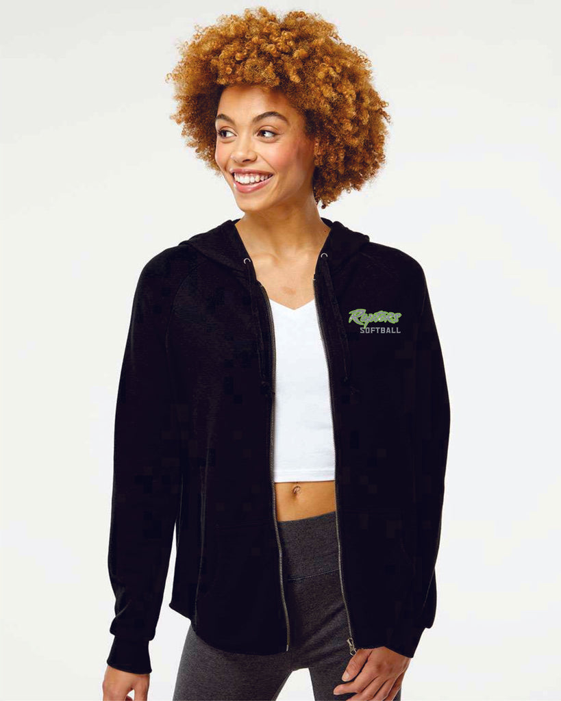 Raptors Softball Ladies Full Zip Hoodie