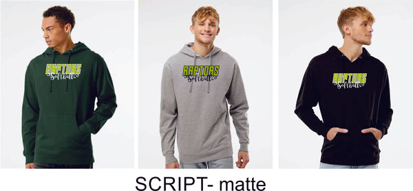 Raptors Softball Hoodie- Adult and Youth