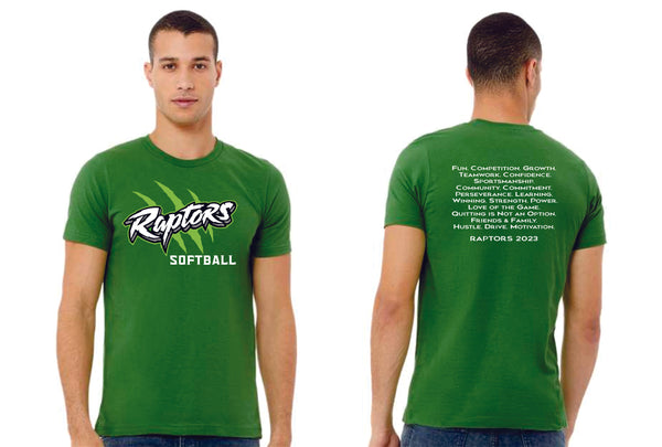 Raptors Softball 2023 Tee- Ladies and Unisex Sizes