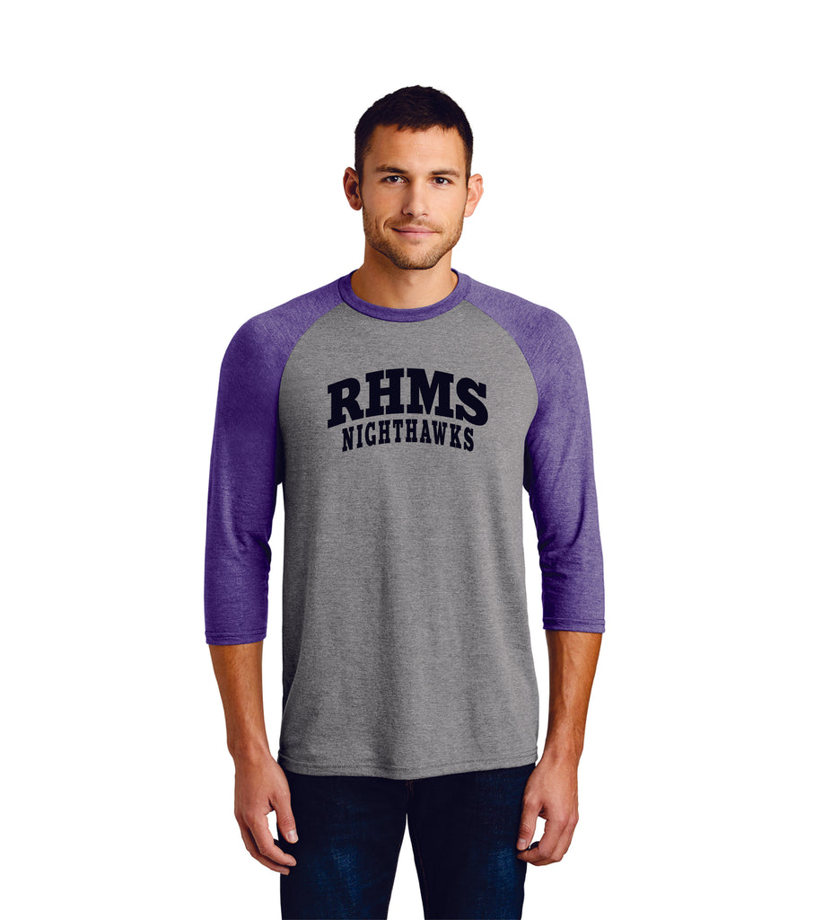 RHMS Ladies or Unisex Raglan Tee- Matte or Glitter