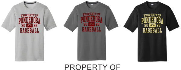 Pondo Baseball Cotton Touch Wicking Tee- 5 Designs