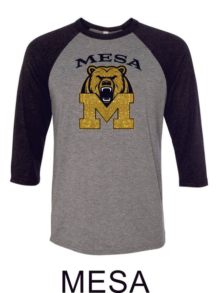 Mesa MS Raglan Unisex T-Shirt- 3 designs- Matte or Glitter