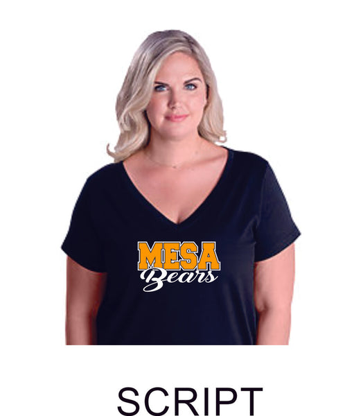 Mesa MS Curvy Ladies Tee- 3 designs- Matte or Glitter