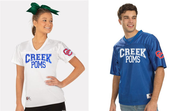 Creek Poms Football Jersey- 3 Colors