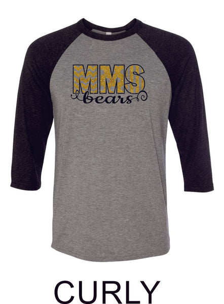 Mesa MS Raglan Unisex T-Shirt- 3 designs- Matte or Glitter