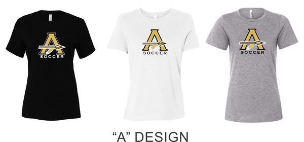 AHS Soccer Ladies Bella Canvas Tee-4 Designs