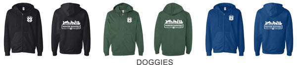 Parker Barkers Zip Up Hoodie- 3 designs