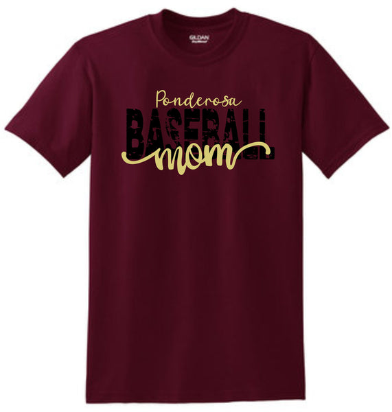 Pondo Baseball Basic MOM Tee- Matte or Glitter