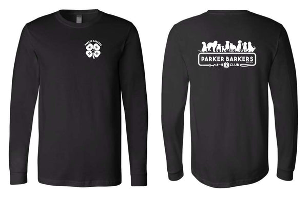 Parker Barkers Unisex Long Sleeve DOGGIES Tee