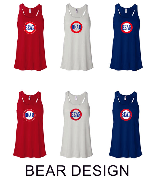 Parker Bears  Ladies and Girls Tank- matte or glitter- 3 colors