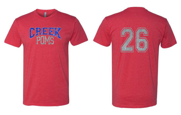 Creek Poms CREEK Tee- matte and glitter