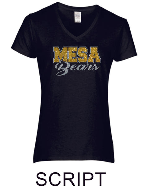 Mesa MS Ladies Short Sleeve Tee- 3 designs-Matte or Glitter