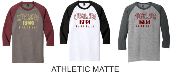 Pondo Baseball Unisex Raglan Tee- 12 Designs- Matte or Glitter