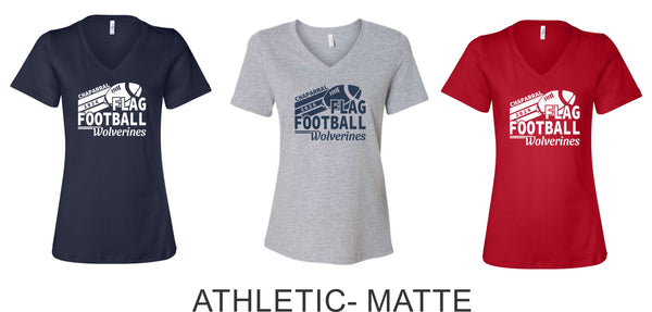 Chap Flag Football Ladies Tee- 4 design choices