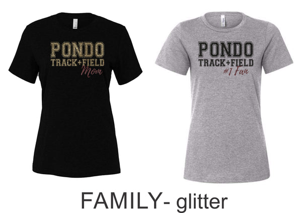 Pondo FAN Track & Field Ladies Bella Canvas Tee- 4 designs