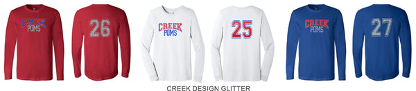 Creek Poms Unisex Long Sleeve Tee- 2 Designs