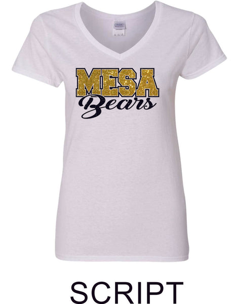 Mesa MS Ladies Short Sleeve Tee- 3 designs-Matte or Glitter