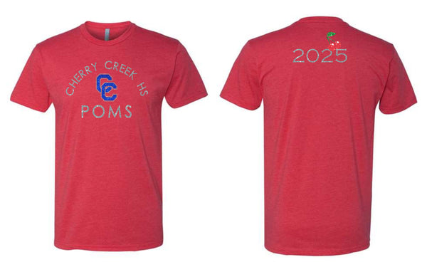 Creek Poms ARC Tee- matte and glitter