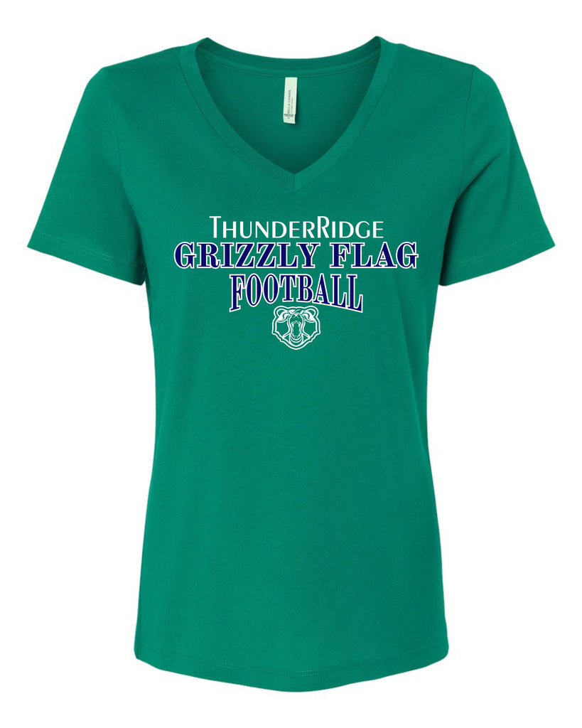 Thunder Ridge Flag Football Ladies V-Neck Tee- 5 Designs