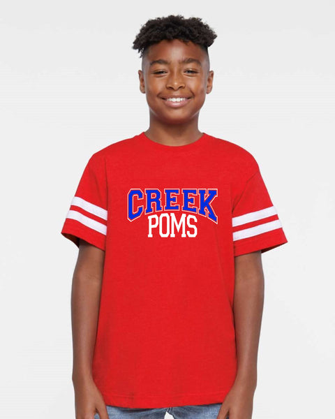 Creek Poms Varsity Tee- Matte or Glitter