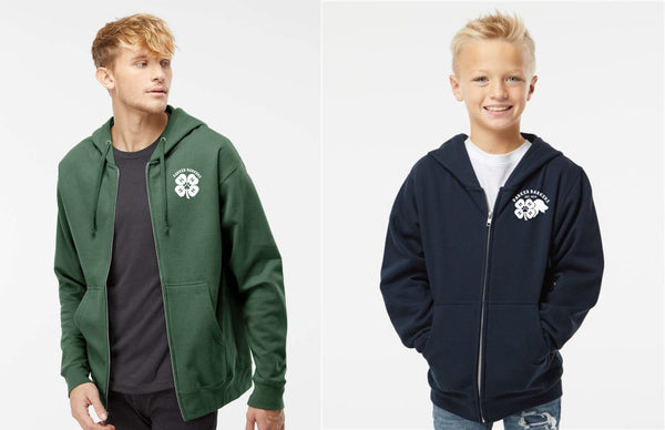 Parker Barkers Zip Up Hoodie- 3 designs
