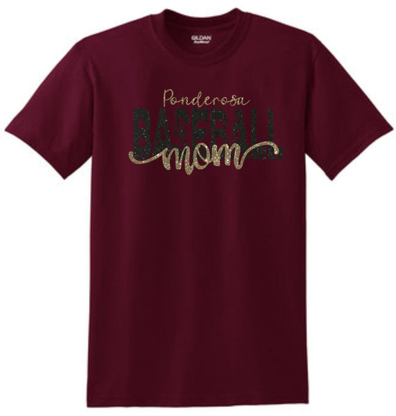 Pondo Baseball Basic MOM Tee- Matte or Glitter