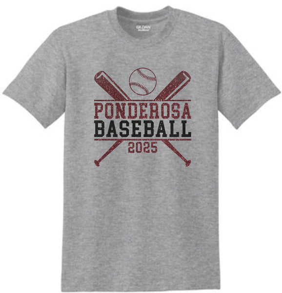 Pondo Baseball Basic BATS Tee- Matte or Glitter