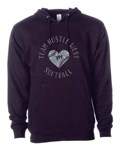 Team Hustle West Hoodie- 3 Designs GLITTER